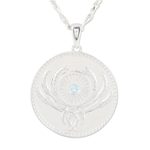 Blue topaz unity necklace, 'Uniting People' - Indian Sterling Silver and Blue Topaz Unity Necklace