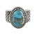 Men's sterling silver dome ring, 'Majestic Allure' - Composite Turquoise and Sterling Silver Men's Ring (image 2a) thumbail