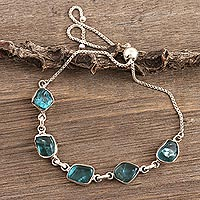 Featured review for Apatite link bracelet, Nuggets