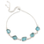 Apatite link bracelet, 'Nuggets' - Freeform Blue Apatite Link Bracelet
