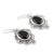 Onyx dangle earrings, 'Mirror at Midnight' - Faceted Black Onyx Sterling Silver Dangle Earrings