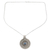Labradorite pendant necklace, 'Lunar Love' - Sterling Silver Medallion Pendant with Labradorite Cabochon