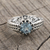 Blauer Topas-Einzelsteinring - Ring aus Sterlingsilber und facettiertem Blautopas