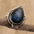 Labradorite cocktail ring, 'Sultry Night' - Natural Labradorite Cocktail Ring