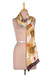 Hand painted silk scarf, 'Bengali Blocks' - Hand Woven and Hand Painted Silk Scarf