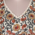 Short-sleeved cotton blouse, 'Paisley Symphony' - V-Neck Cotton Floral Paisley Print Top with Crochet Trim (image 2d) thumbail
