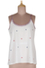 Embroidered cotton tank top, 'Summer Blooms' - Embroidered Camisole-Style Tank Top (image 2a) thumbail