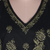 Embroidered cotton tunic, 'Midnight in the Garden' - Black Cotton Tunic with Hand Embroidered Details (image 2f) thumbail
