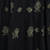 Embroidered cotton handkerchief skirt, 'Ebony Bouquet' - Ebony Black Embroidered Handkerchief Hem Skirt (image 2c) thumbail