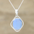 Chalcedony pendant necklace, 'Morning Glory' - Oval Chalcedony Sterling Silver Pendant Necklace