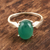 Onyx single-stone ring, 'Vernal Pool' - Green Onyx Cabochon Single Stone Ring