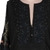 Embroidered crepe maxi dress, 'Dazzling Midnight' - Black Polyester Handkerchief Hem Embroidered Dress (image 2f) thumbail