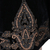 Chaqueta de terciopelo bordada - Chaqueta con cremallera frontal bordada de terciopelo negro
