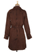 Viscose trench coat, 'Jaipur Fall' - Stone Washed Brown Viscose Trench Coat (image 2f) thumbail
