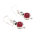 Garnet and blue topaz dangle earrings, 'Harmony Delight' - Sterling Silver Garnet and Blue Topaz Dangle Earrings