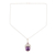 Amethyst pendant necklace, 'Purple Royalty' - Checkerboard Amethyst Pendant Necklace 25 Carats (image 2c) thumbail