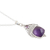 Amethyst pendant necklace, 'Purple Royalty' - Checkerboard Amethyst Pendant Necklace 25 Carats (image 2d) thumbail