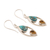 Citrine dangle earrings, 'Happy Union - Citrine and Composite Turquoise Dangle Earrings
