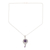Amethyst pendant necklace, 'Graceful Query' - Hand Crafted Sterling SIlver and Amethyst Necklace (image 2c) thumbail