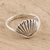 Sterling silver cocktail ring, 'Sleek Shell' - Shell Motif Sterling Silver Ring from India thumbail
