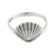 Sterling silver cocktail ring, 'Sleek Shell' - Shell Motif Sterling Silver Ring from India thumbail