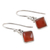 Carnelian dangle earrings, 'Happy Kites' - Square Carnelian Cabochon Dangle Earrings (image 2c) thumbail