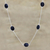 Long onyx station necklace, 'Captured Innocence' - Long Black Onyx Station Necklace thumbail