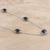 Long onyx station necklace, 'Captured Innocence' - Long Black Onyx Station Necklace (image 2b) thumbail