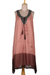 Viscose tie-dyed dress, 'Jaipur Sunset' - Handmade Viscose Chiffon Tie-Dyed Sleeveless Dress (image 2a) thumbail