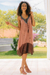 Viscose tie-dyed dress, 'Jaipur Sunset' - Handmade Viscose Chiffon Tie-Dyed Sleeveless Dress (image 2c) thumbail