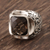 Men's smoky quartz ring, 'Primeval Garden' - Men's 16 Carat Smoky Quartz Ring (image 2b) thumbail