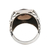 Men's smoky quartz ring, 'Primeval Garden' - Men's 16 Carat Smoky Quartz Ring