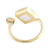 Gold plated rainbow moonstone and chalcedony wrap ring, 'Appealing Fusion' - Rainbow Moonstone and Pink Chalcedony Cocktail Wrap Ring