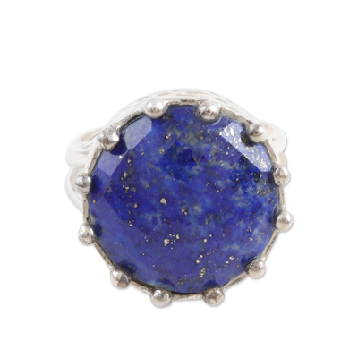 Lapis Lazuli and Sterling Silver Cocktail Ring