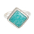 Amazonite cocktail ring, 'Blissfully Blue' - Square Amazonite Sterling Silver Cocktail Ring (image 2a) thumbail
