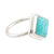 Amazonite cocktail ring, 'Blissfully Blue' - Square Amazonite Sterling Silver Cocktail Ring (image 2c) thumbail