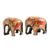 Figuren aus Pappmaché, (Paar) - Mehrfarbige Elefantenfiguren aus Pappmaché (Paar)