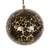 Papier mache ornaments, 'Holiday Blossoms in Black' (set of 4) - Black and Gold Floral Papier Mache Ornaments (Set of 4)