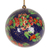 Pappmaché-Ornamente, (4er-Set) - Weihnachtsornamente aus Pappmaché mit Blumenmuster in Marineblau (4er-Set)