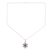 Sapphire pendant necklace, 'Flower of Delhi' - One Carat Blue Sapphire Necklace (image 2c) thumbail