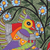 Madhubani painting, 'Courting Birds' - Madhubani Style Painting of Birds in Tree