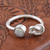 Rainbow moonstone wrap ring, 'Misty Knot' - Sterling Silver and Rainbow Moonstone Wrap Ring
