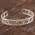 Sterling silver cuff bracelet, 'Roman Glory' - Sterling Silver Roman Numeral Cuff Bracelet
