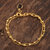 Gold plated smoky quartz charm bracelet, 'Golden Power' - 18k Gold Plated Beaded Charm Bracelet (image 2) thumbail
