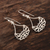 Sterling silver dangle earrings, 'Gentle Lotus' - Openwork Lotus Blossom Sterling Silver Earrings (image 2b) thumbail