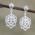 Sterling silver dangle earrings, 'Jali Acanthus' - Acanthus Leaf Sterling Silver Dangle Earrings (image 2) thumbail