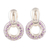 Amethyst drop earrings, 'Dazzling Tyre' - Omega-Back Purple Amethyst Silver Drop Earrings (image 2a) thumbail