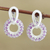 Amethyst drop earrings, 'Dazzling Tyre' - Omega-Back Purple Amethyst Silver Drop Earrings (image 2b) thumbail