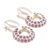 Amethyst drop earrings, 'Dazzling Tyre' - Omega-Back Purple Amethyst Silver Drop Earrings (image 2c) thumbail