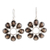 Smoky quartz dangle earrings, 'Breathtaking Blossoms' - Flower Motif Faceted Smoky Quartz Silver Dangle Earrings